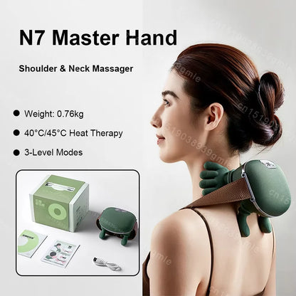 Front view of the Finger Pressure Heated Neck & Shoulder Massager