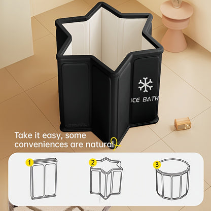 Foldable ice bath tub designed for easy storage and portability