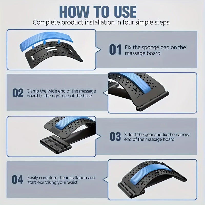 Showing how pain releif stretcher can be used