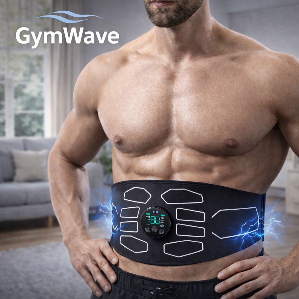 GymWave EMS abdominal trainer belt for core muscle stimulation at home