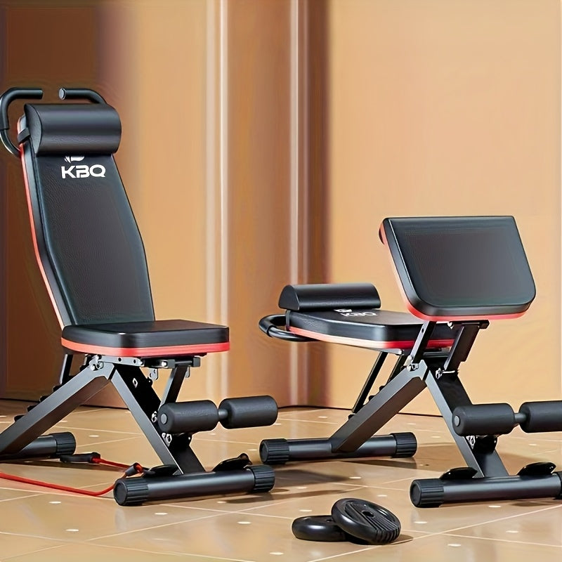 Side angle view of GymWave heavy-duty adjustable gym bench