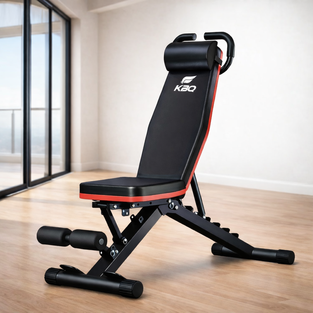 Stable base and non-slip feet of GymWave workout bench