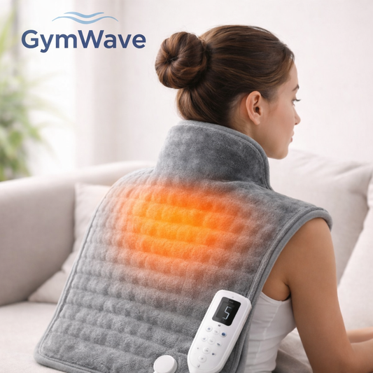 GymWave heated back pad providing heat therapy for muscle relaxation and pain relief