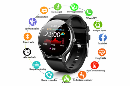 GymWave LIGE smartwatch with HD display and health tracking features