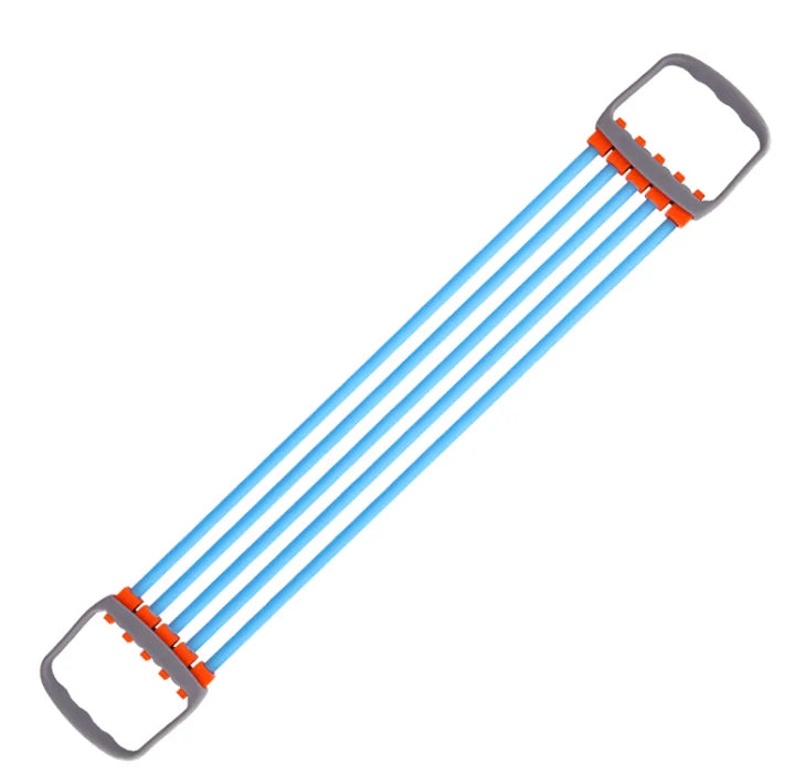 Beginner-Friendly Chest Expander and Shoulder Stretch Rope in a Light Blue Color
