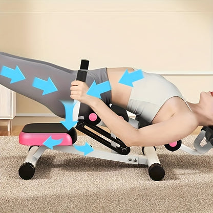 Compact storage of GymWave Lumbar Spine Reliever for home use