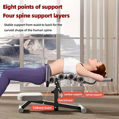 Top view of GymWave Lumbar Spine Reliever highlighting foam roller placement