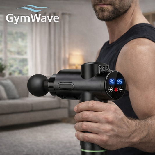 GymWave massage gun for muscle recovery and pain relief at home