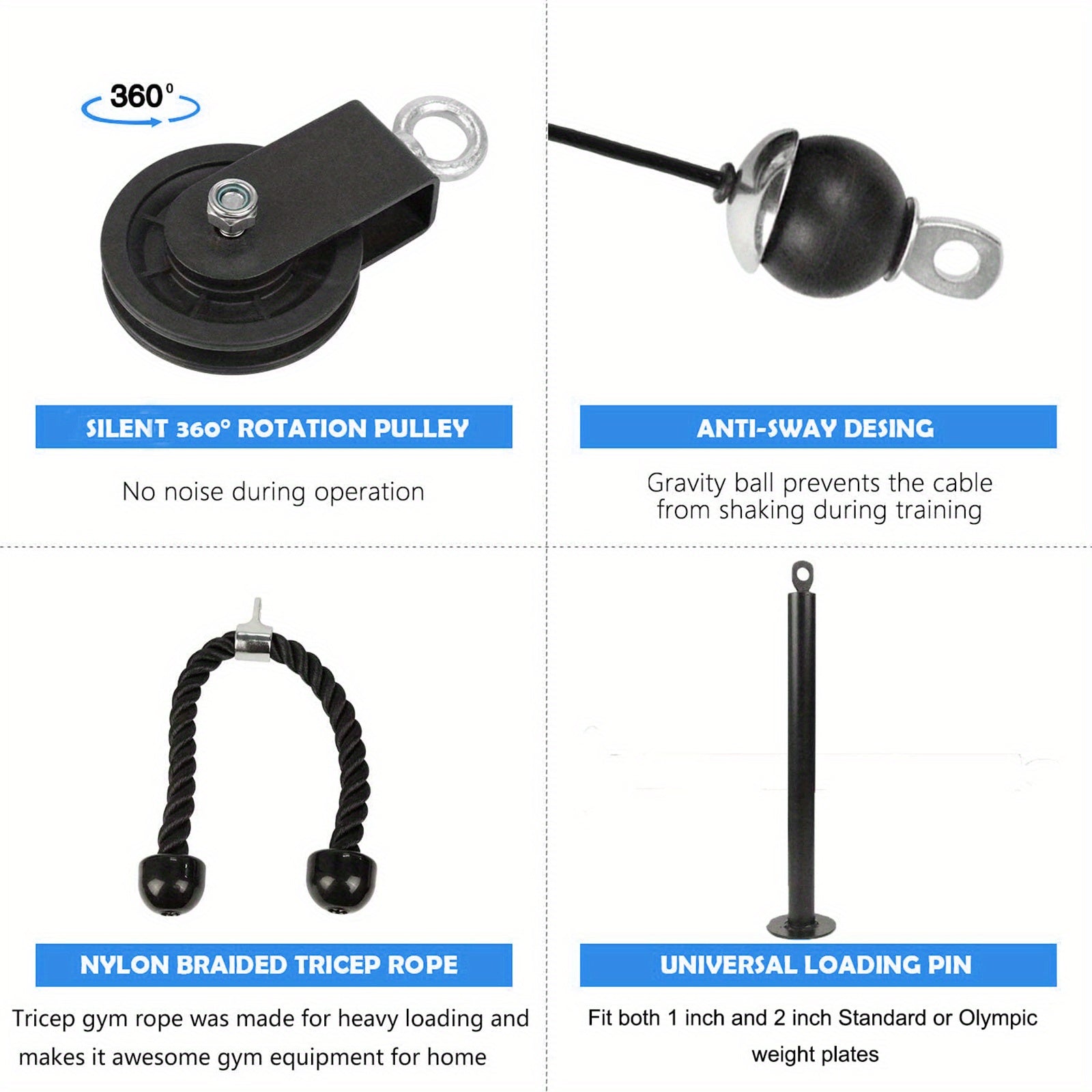 Portable GymWave cable pulley system for strength training at home