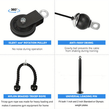 Portable GymWave cable pulley system for strength training at home