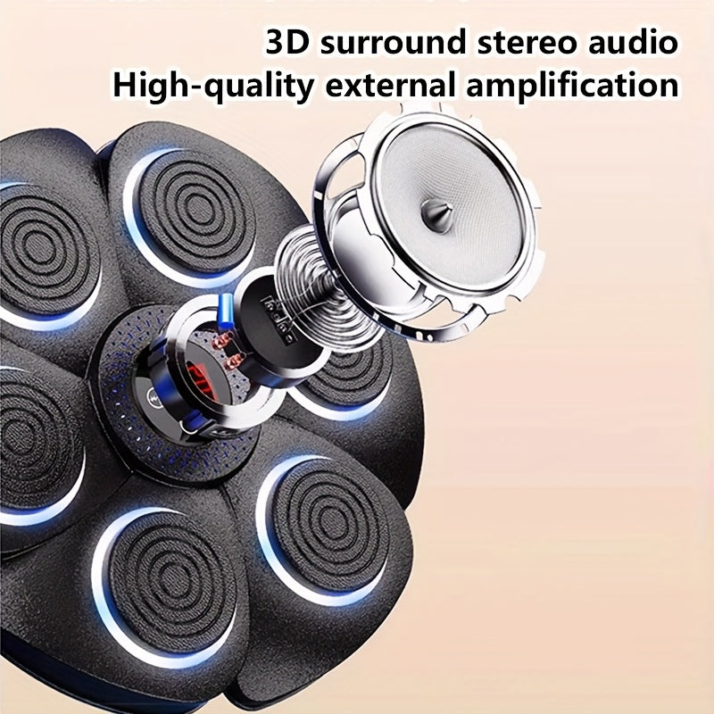 Smart punching bag with 3d stereo audio and bluetooth connection with your phone
