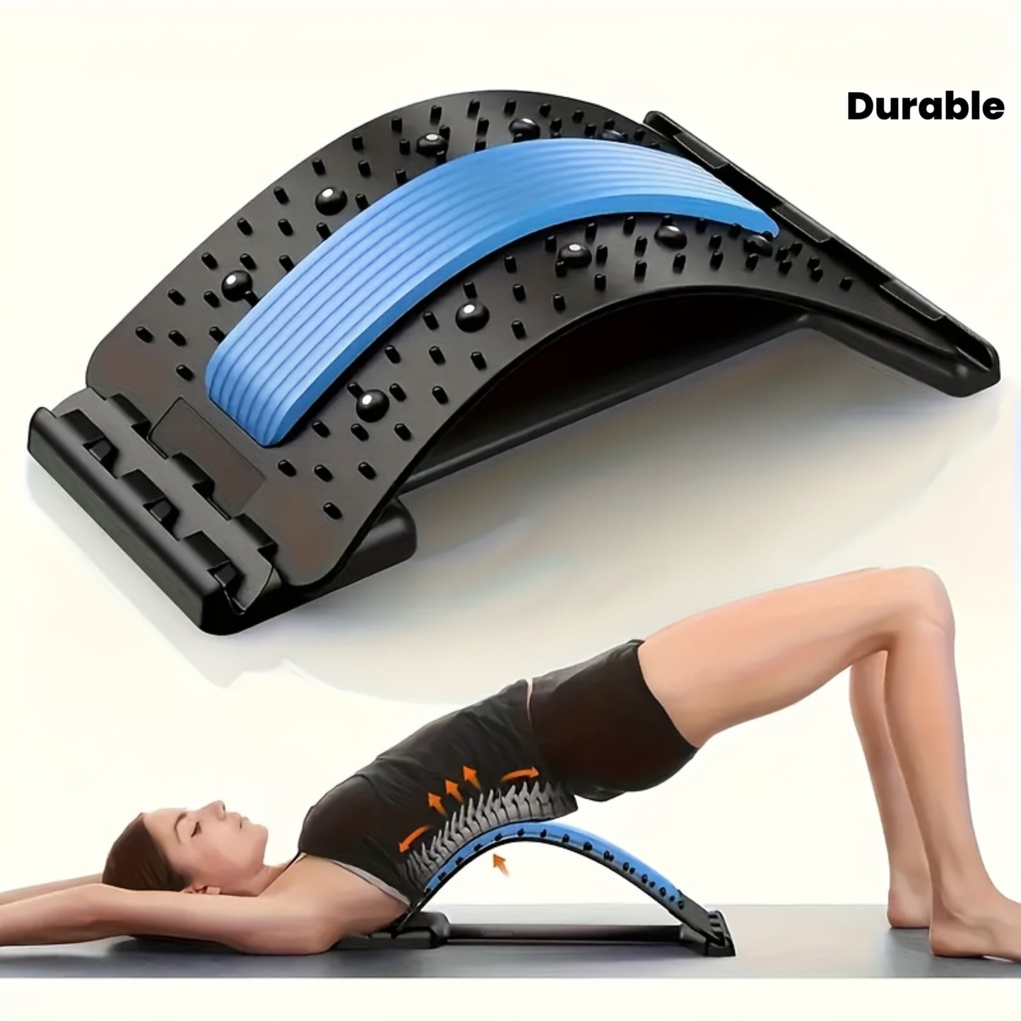 GymWave spine stretch back support device designed for lower back relief