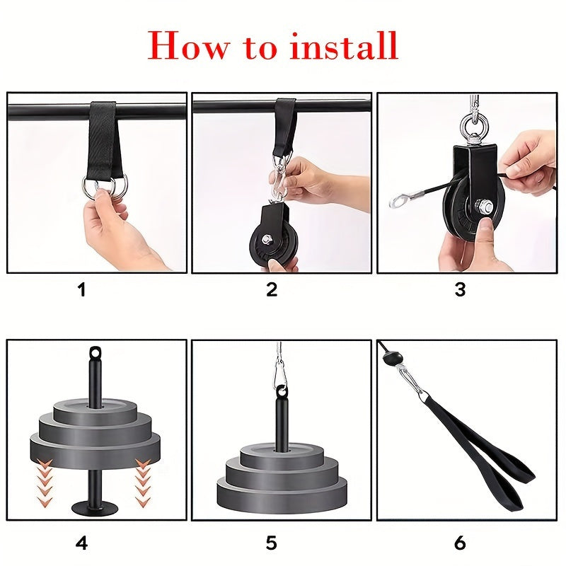 Installing homegym rope pulley set