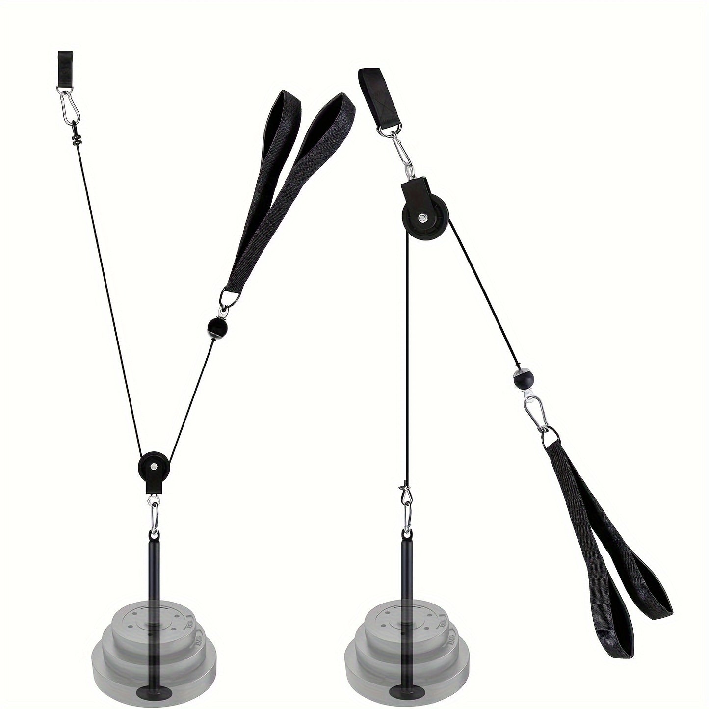 Upper body strength training with GymWave cable pulley attachment