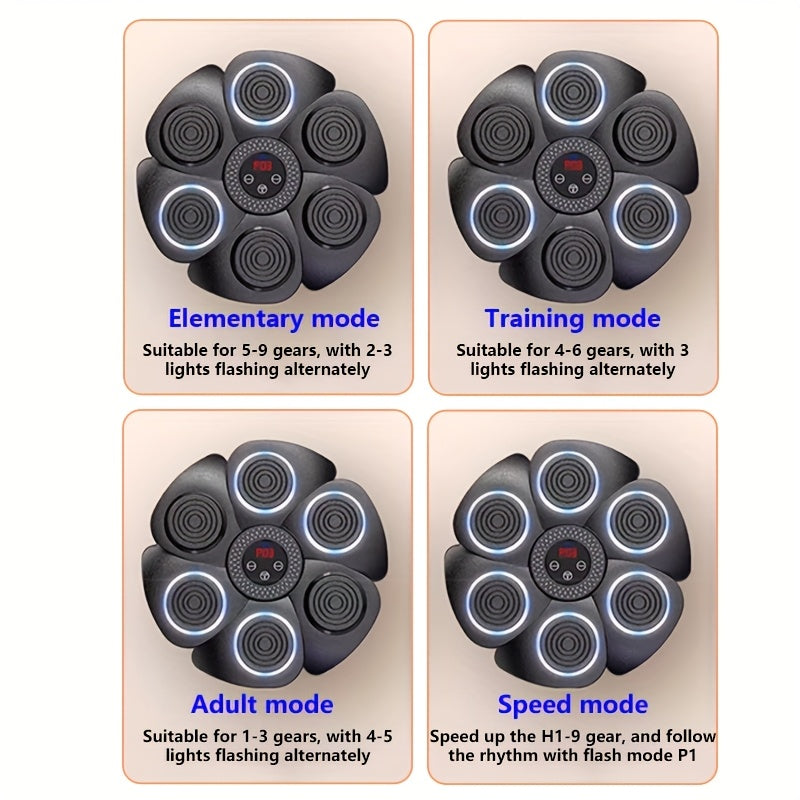 Wall boxing trainer with different modes that makes it effective for every level