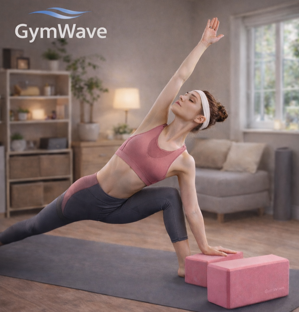 GymWave yoga accessories used for stretching and flexibility exercises at home