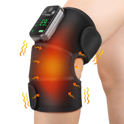 heating vibration knee pad showing portable 4000mAh battery