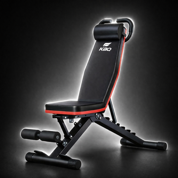 Heavy-duty adjustable gym bench with 500kg weight capacity designed for strength training, featuring a stable frame and multiple incline positions for bench press, dumbbell workouts, and full-body fitness exercises.