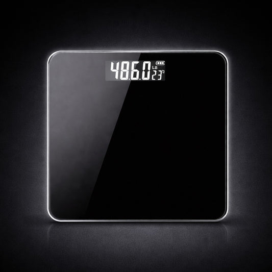 High-precision digital body scale with clear LCD display designed for accurate weight measurement, featuring a sleek flat platform for easy stepping and quick, readable results for everyday health tracking.