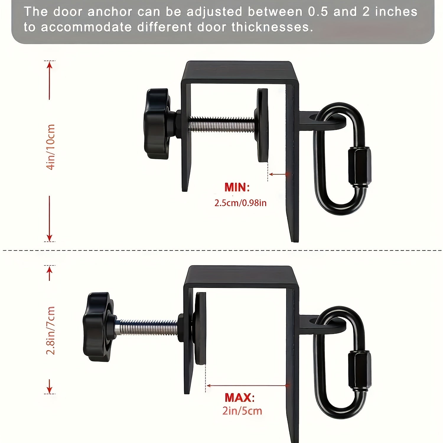 Compact home gym door anchor equipment for small space workouts