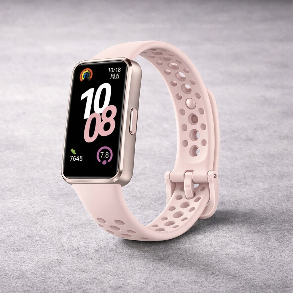 Huawei Band10 smartwatch in pink for smart notifications and fitness
