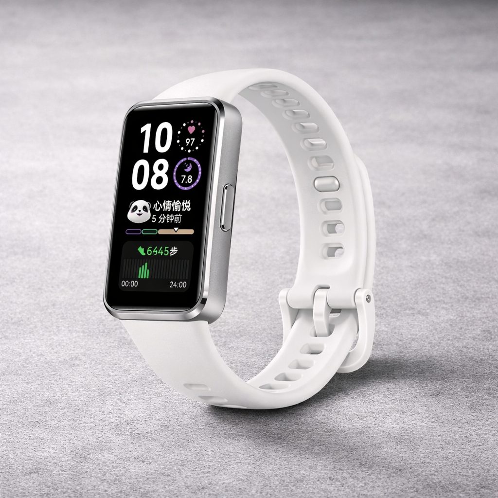 Huawei Band10 smartwatch in white with health monitoring features