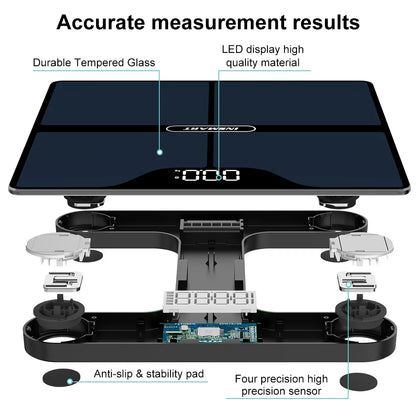 Sleek and modern INSMART body fat scale design on home floor