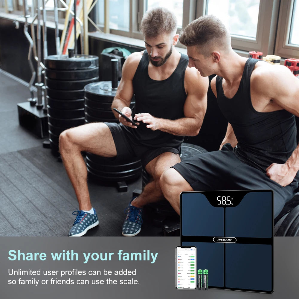 INSMART body fat scale supporting multiple users for family fitness