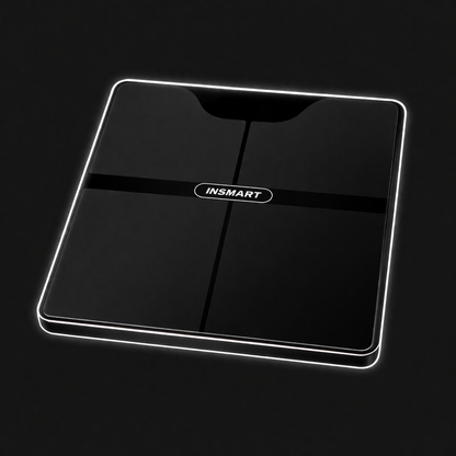 INSMART smart body fat scale designed to track weight, BMI, and body composition for comprehensive health and fitness monitoring at home.