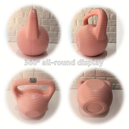Pink kettlebell displayed in every angle