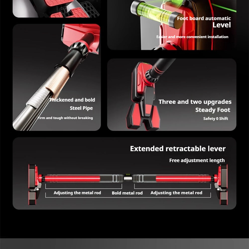 Close-up of white Ladder Pull Up Bar grips and locking system