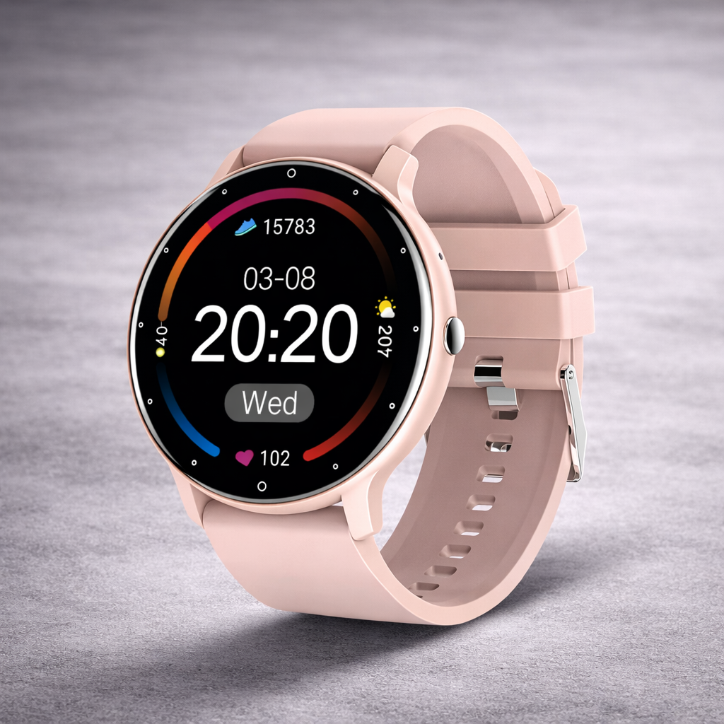 LIGE smartwatch pink for fitness and lifestyle use