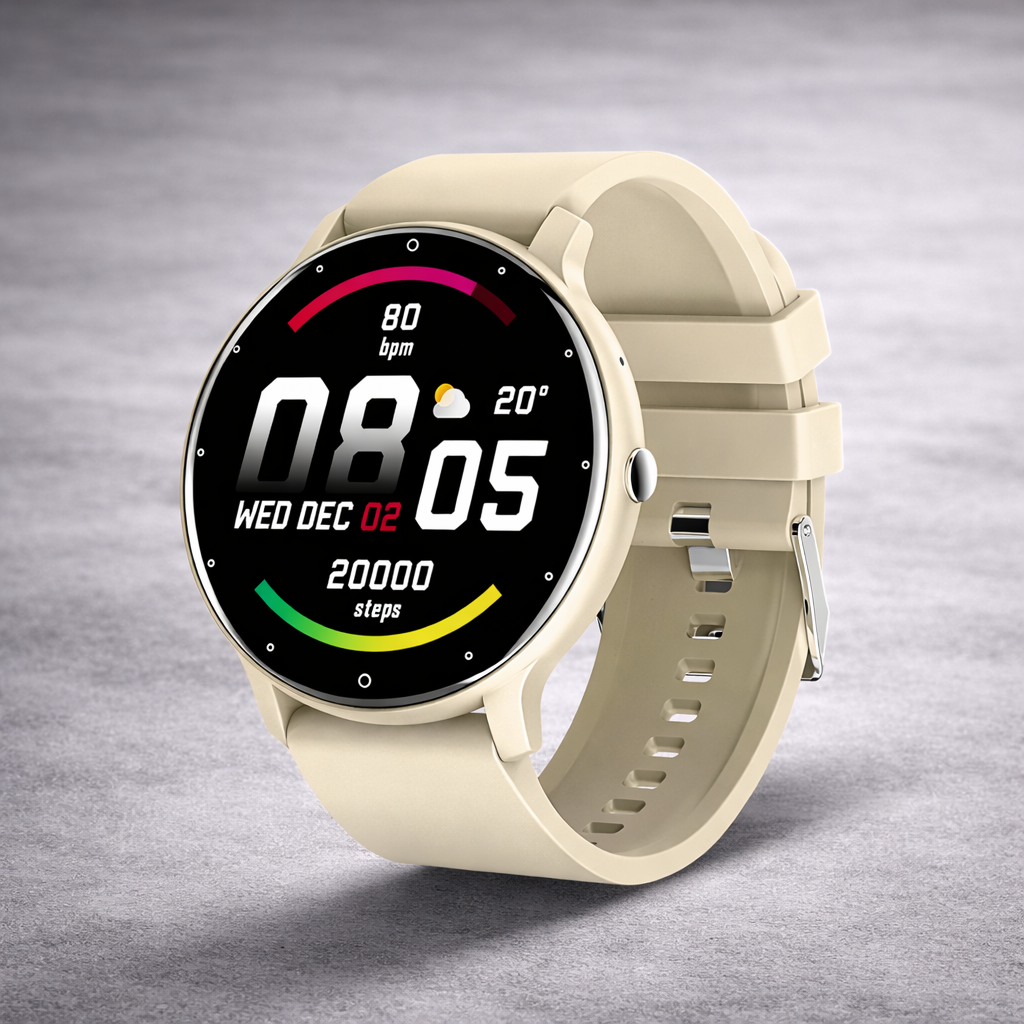 LIGE smartwatch yellow sporty fitness watch