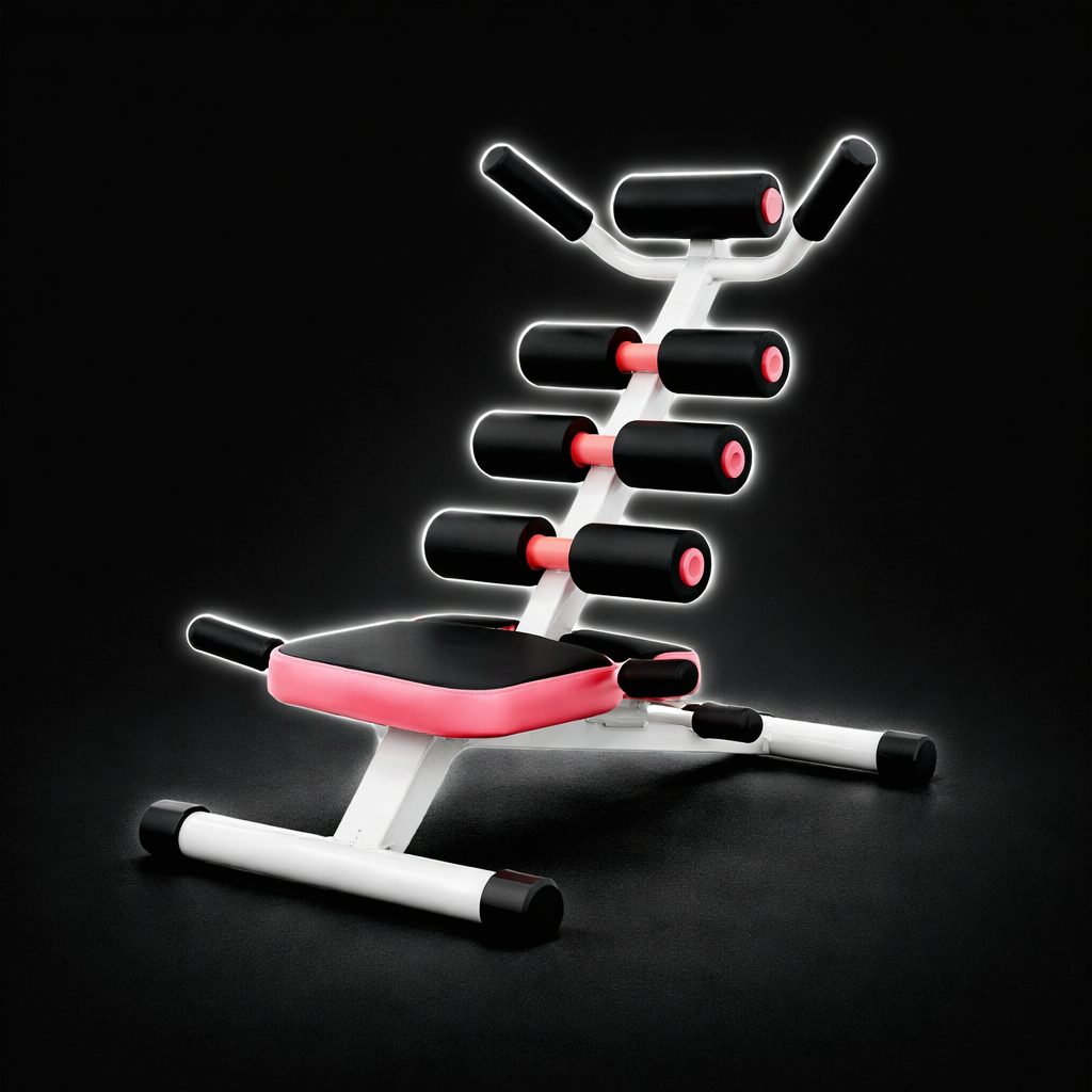 Lumbar back stretch bench designed for spine decompression and lower back pain relief through supported stretching exercises.
