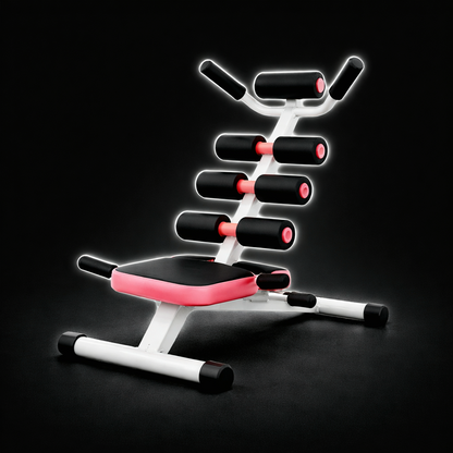 Lumbar back stretch bench designed for spine decompression and lower back pain relief through supported stretching exercises.
