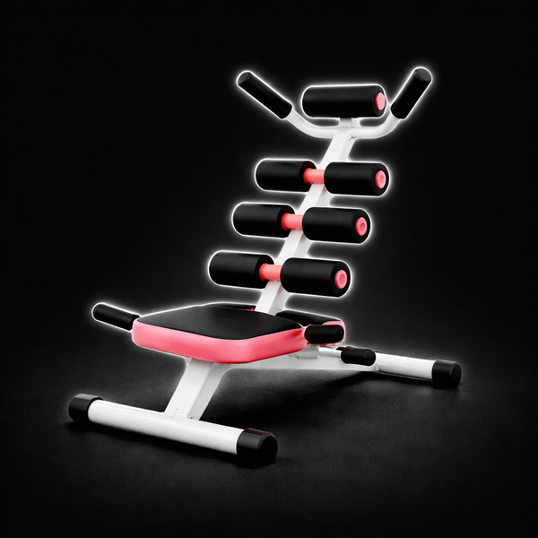 Lumbar back stretch bench designed for spine decompression and lower back pain relief through supported stretching exercises.