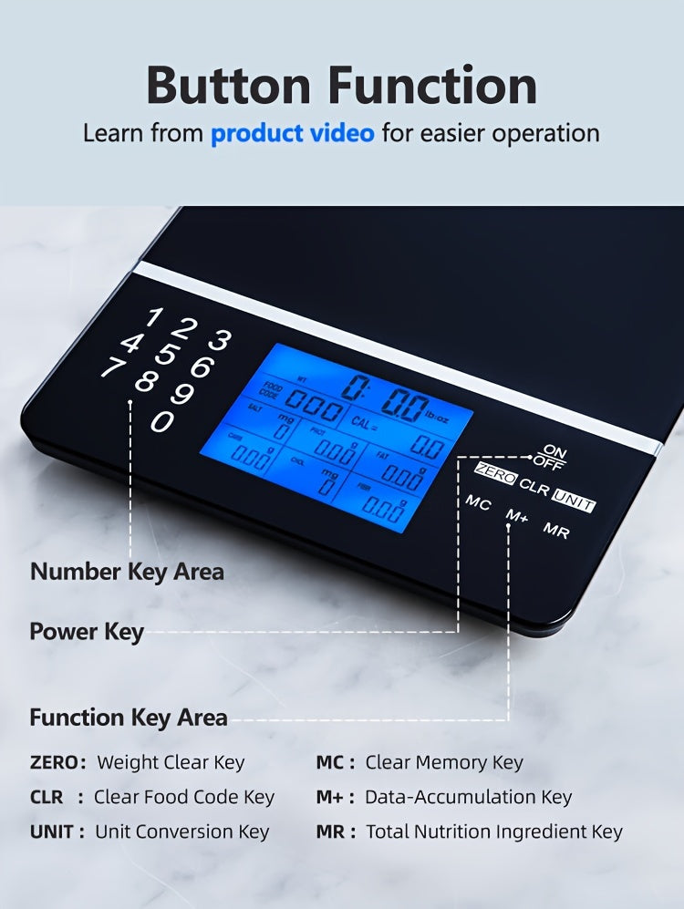 Measuring protein powder on nutrition food scale for bodybuilding and macros