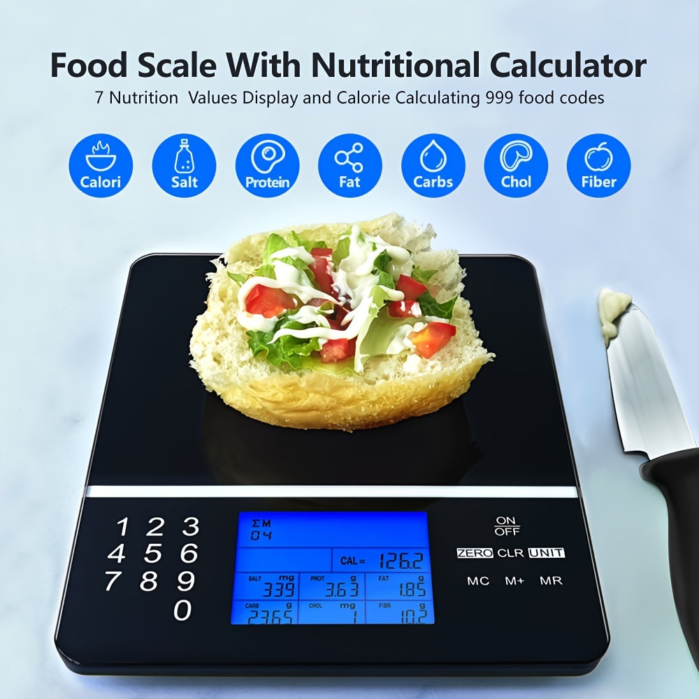 Meal prep containers on digital nutrition food scale for macros counting