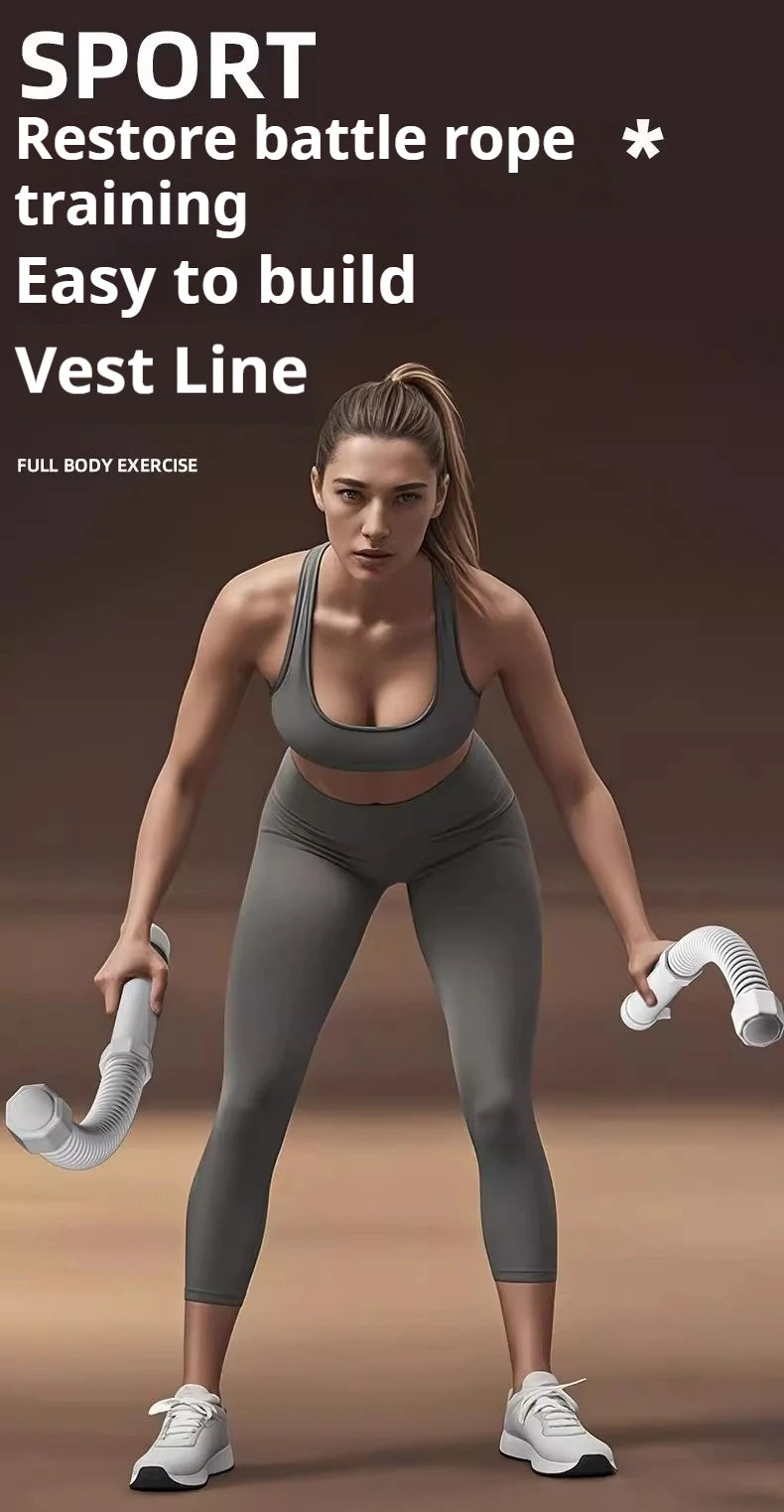 Portable 2-piece battle ropes, perfect for small spaces and home workouts