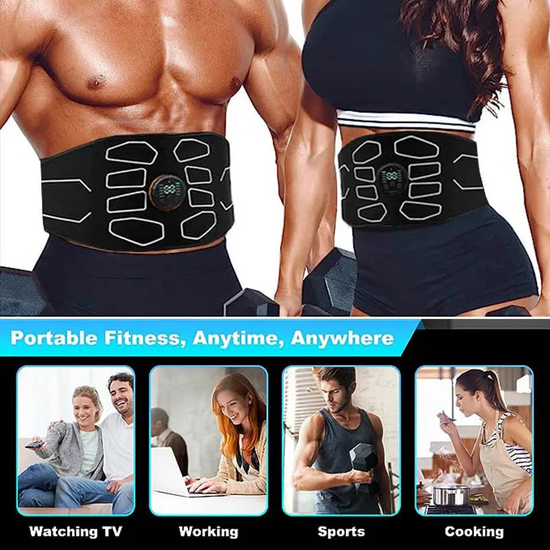 Portable EMS abs stimulator designed for home fitness