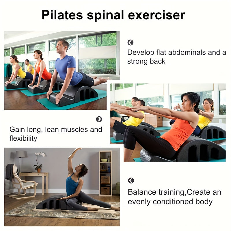 Portable Pilates Arc used as compact home gym equipment