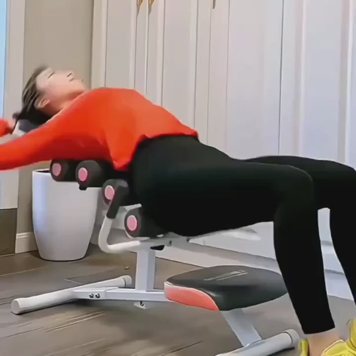 GymWave Lumbar Spine Reliever showing lumbar support rollers
