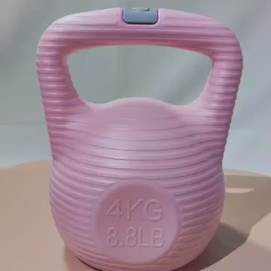 GymWave kettlebell being used in a modern home living room environment
