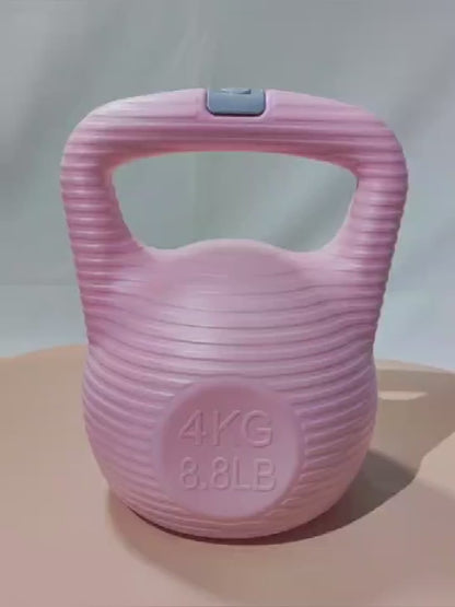 GymWave kettlebell being used in a modern home living room environment