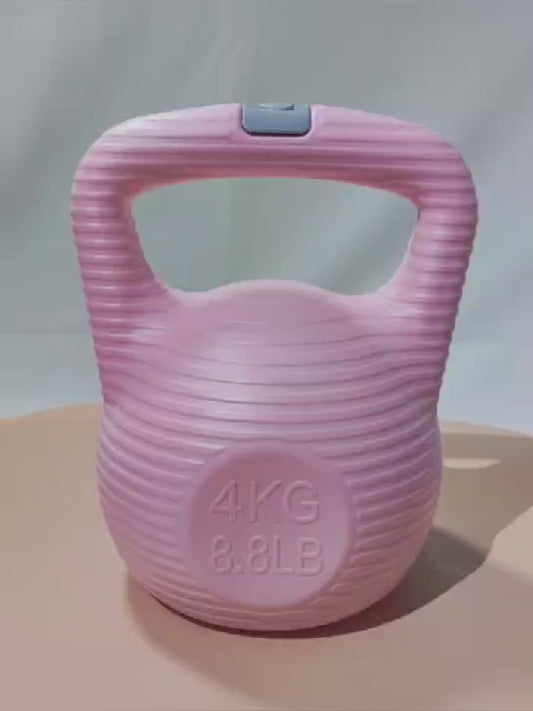 GymWave kettlebell being used in a modern home living room environment