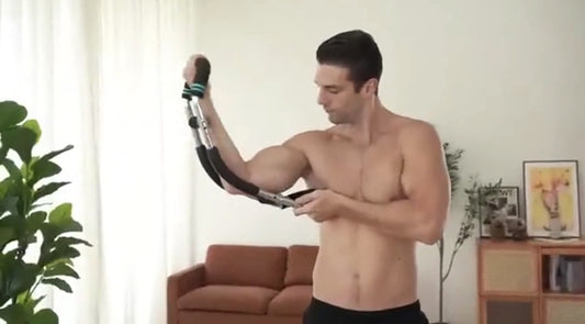 Adjustable U-shaped arm trainer for biceps and triceps workouts