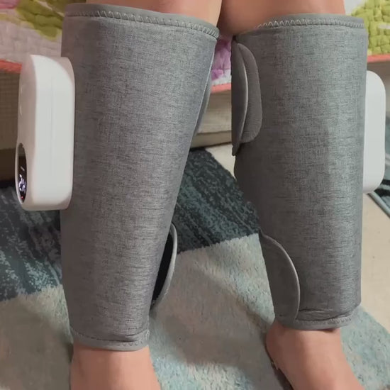adjustable calf massager wrap with air compression therapy for muscle relaxation