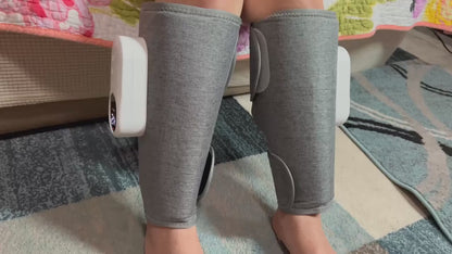 adjustable calf massager wrap with air compression therapy for muscle relaxation
