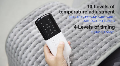 Electric heating pad for pain relief, muscle relaxation, and home therapy