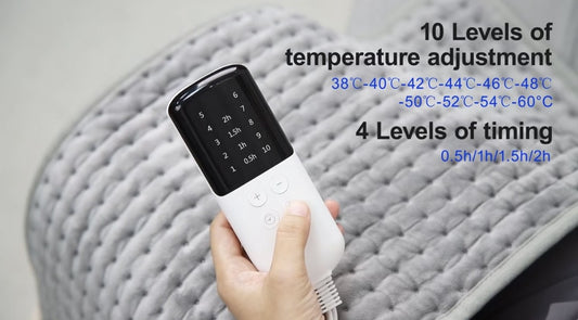 Electric heating pad for pain relief, muscle relaxation, and home therapy